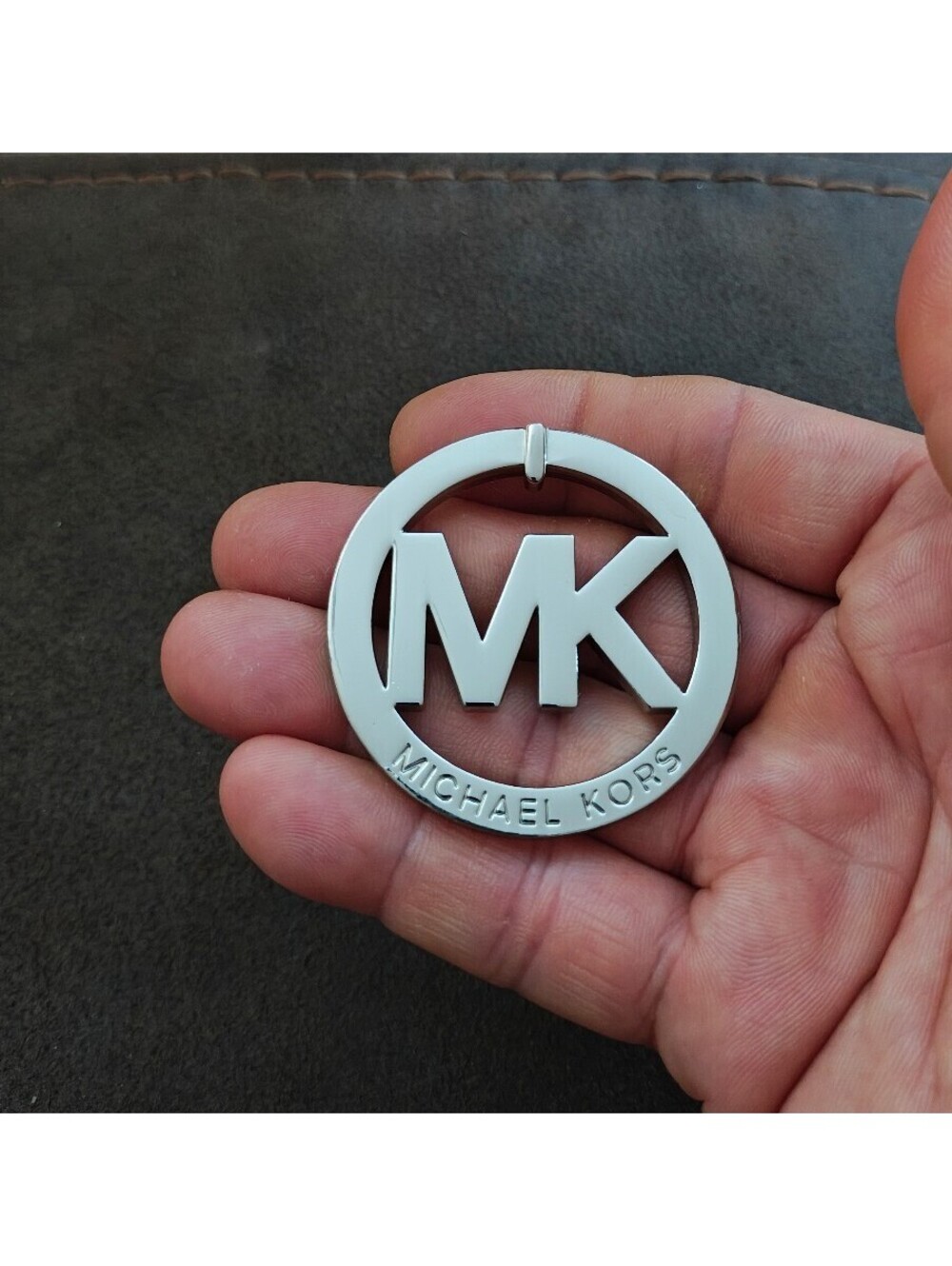 Michael Kors MK Logo Silver Tone Charm